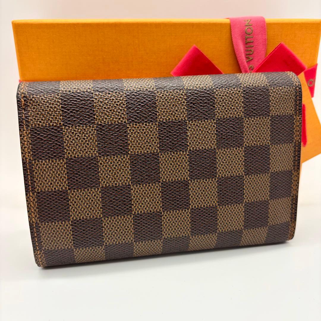 【極上美品】ルイヴィトン ダミエ ポルトトレゾール エテュイ パピエ 折り財布