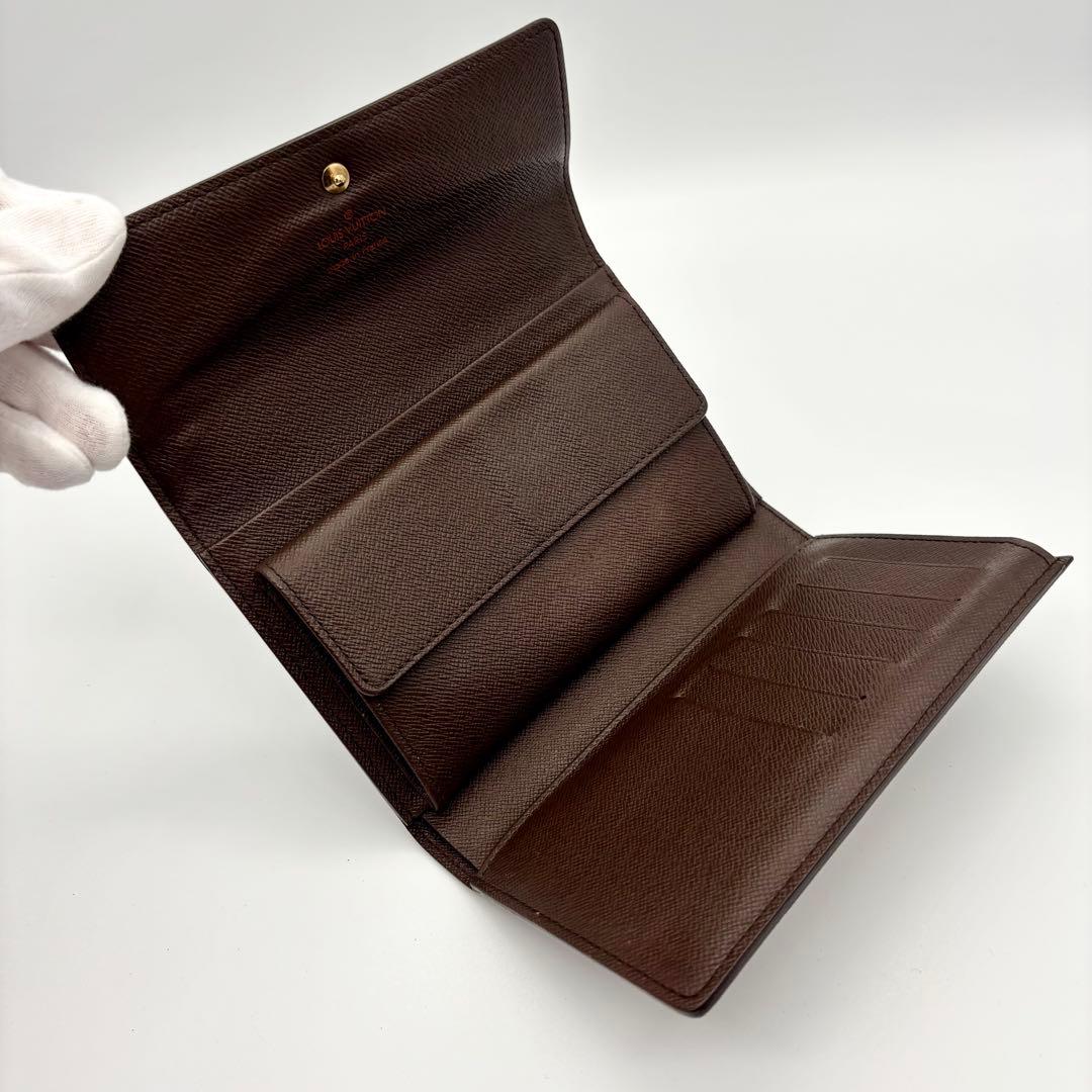 【極上美品】ルイヴィトン ダミエ ポルトトレゾール エテュイ パピエ 折り財布