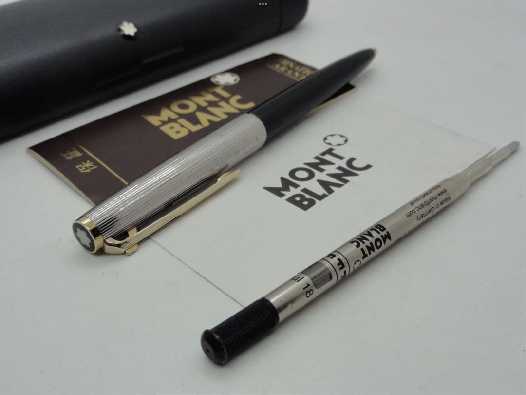 モンブランボールペン稀少美品！金運呼ぶ総プラチナ張り★ハンマートリガーNo286