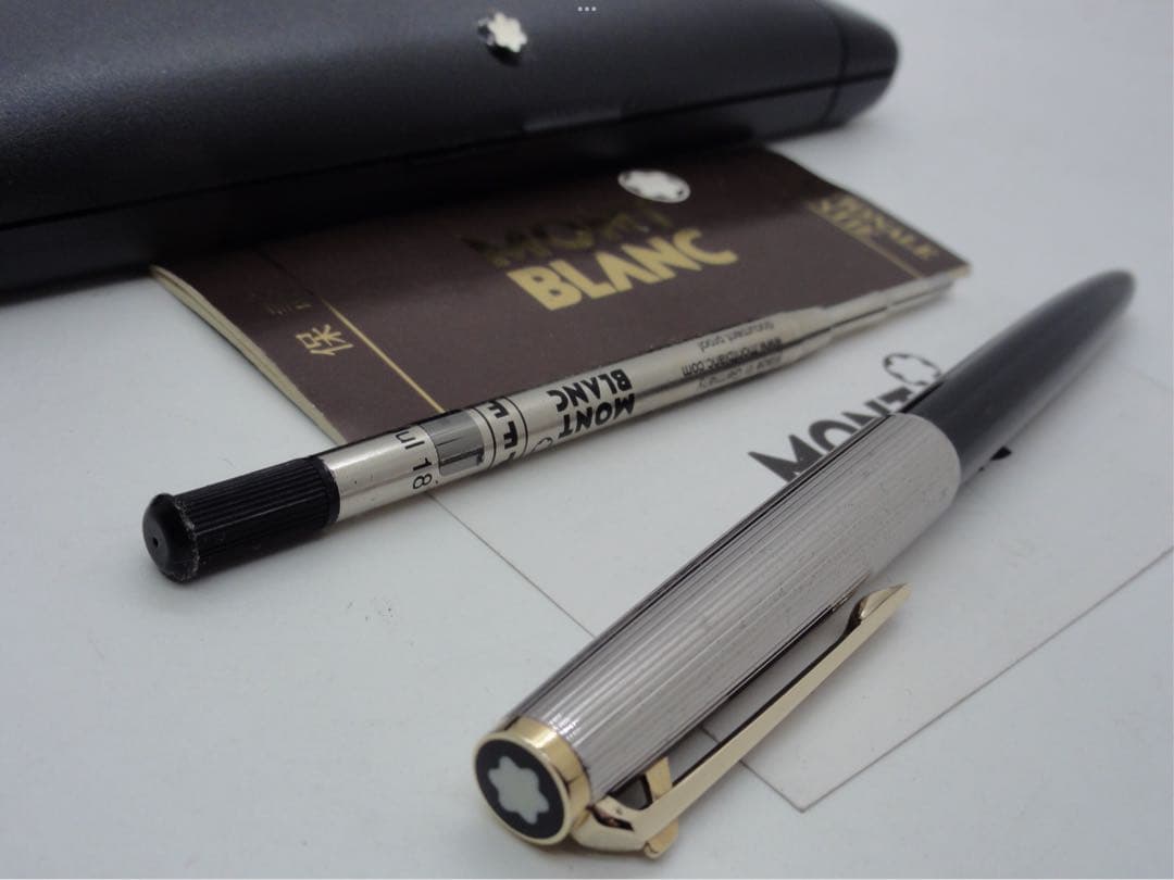 モンブランボールペン稀少美品！金運呼ぶ総プラチナ張り★ハンマートリガーNo286