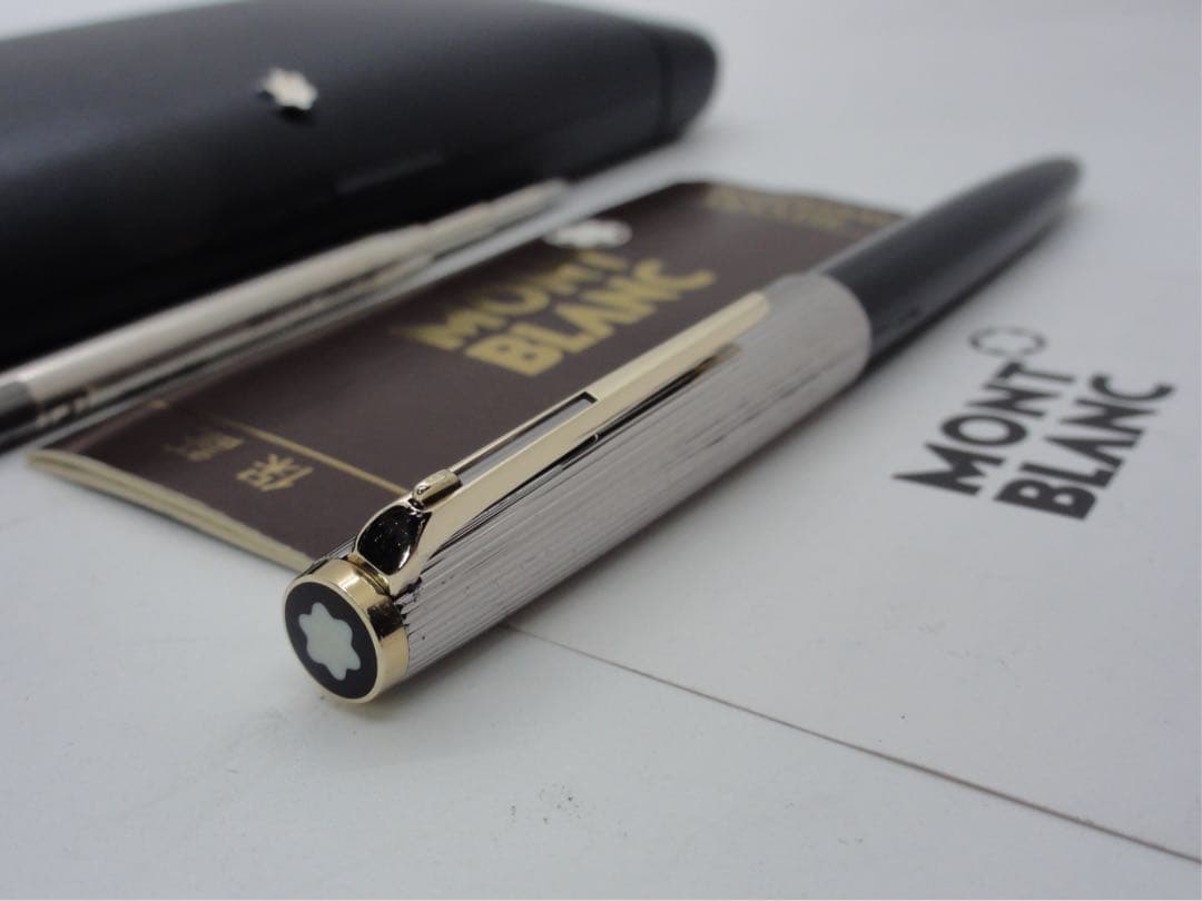 モンブランボールペン稀少美品！金運呼ぶ総プラチナ張り★ハンマートリガーNo286