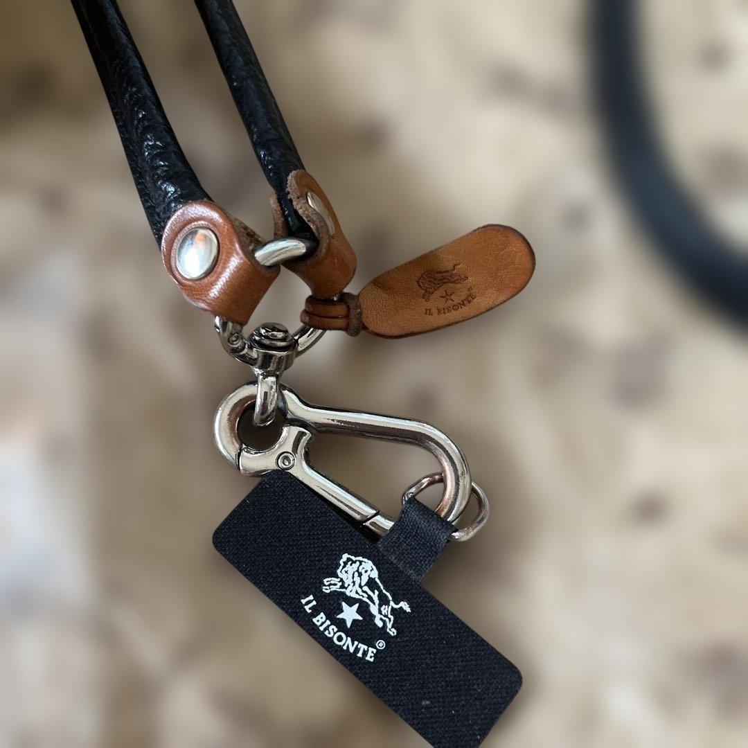 イルビゾンテ携帯ストラップ　ブラック2025年正規店購入