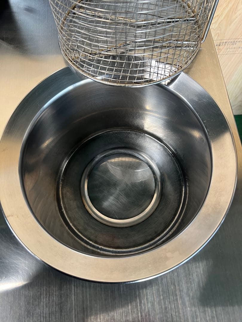 業務用食品準備作業テーブルパン粉付けテーブル、ステンレス容器とバスケット付き