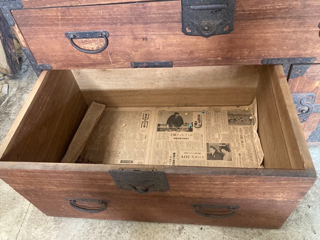 江戸後期から明治　福島桐箪笥　商家箪笥　上下2段