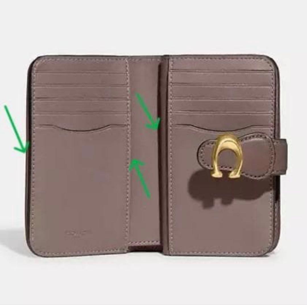 COACH コーチ、タビーミディアムウォレットグレー ジュ二つ折り財布