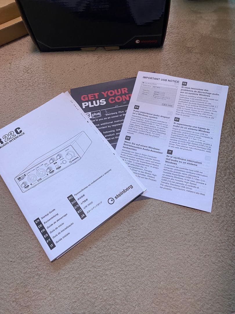 steinberg UR22C USBオーディオインターフェース