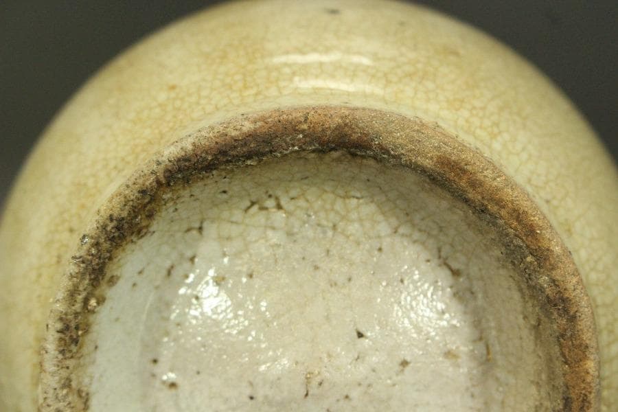 骨董 李朝 白磁 雨漏り手 瓶 時代物(A444)