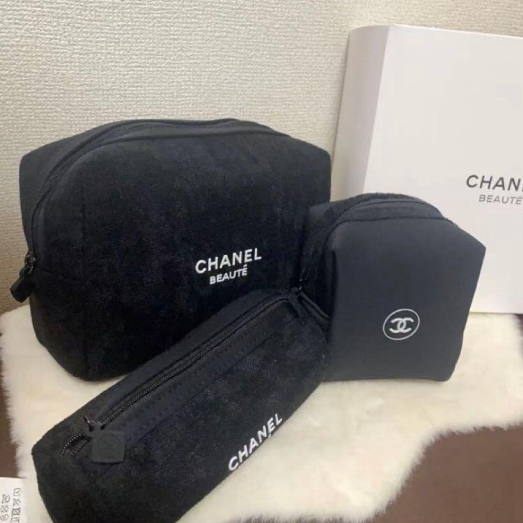 CHANEL BEAUTE 2025 最新ノベルティポーチ 3種類3点セット