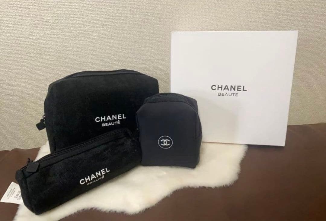 CHANEL BEAUTE 2025 最新ノベルティポーチ 3種類3点セット