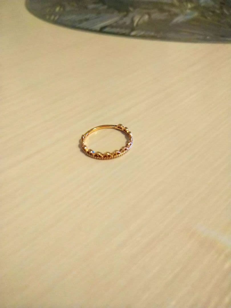 ete　ｋ１０ＹＧ　ティアラクラウンレースリング　 ９号