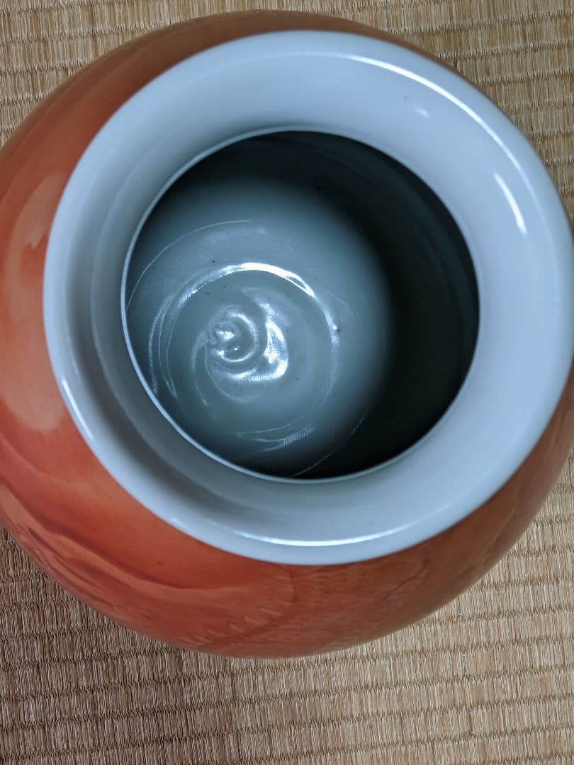 ♦ 九谷焼 雲龍文瓶 青山作 日本画家コラボ作品 淡彩画 置物飾り