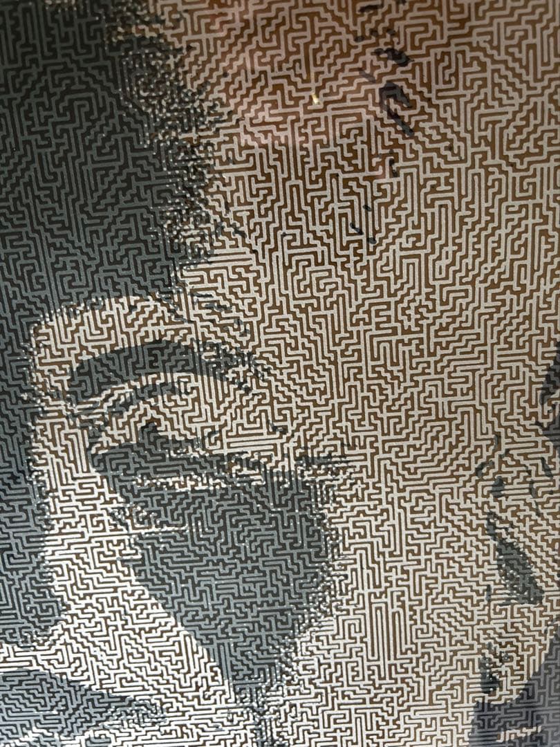 毛沢東　迷図　額装・黄袋・外箱付