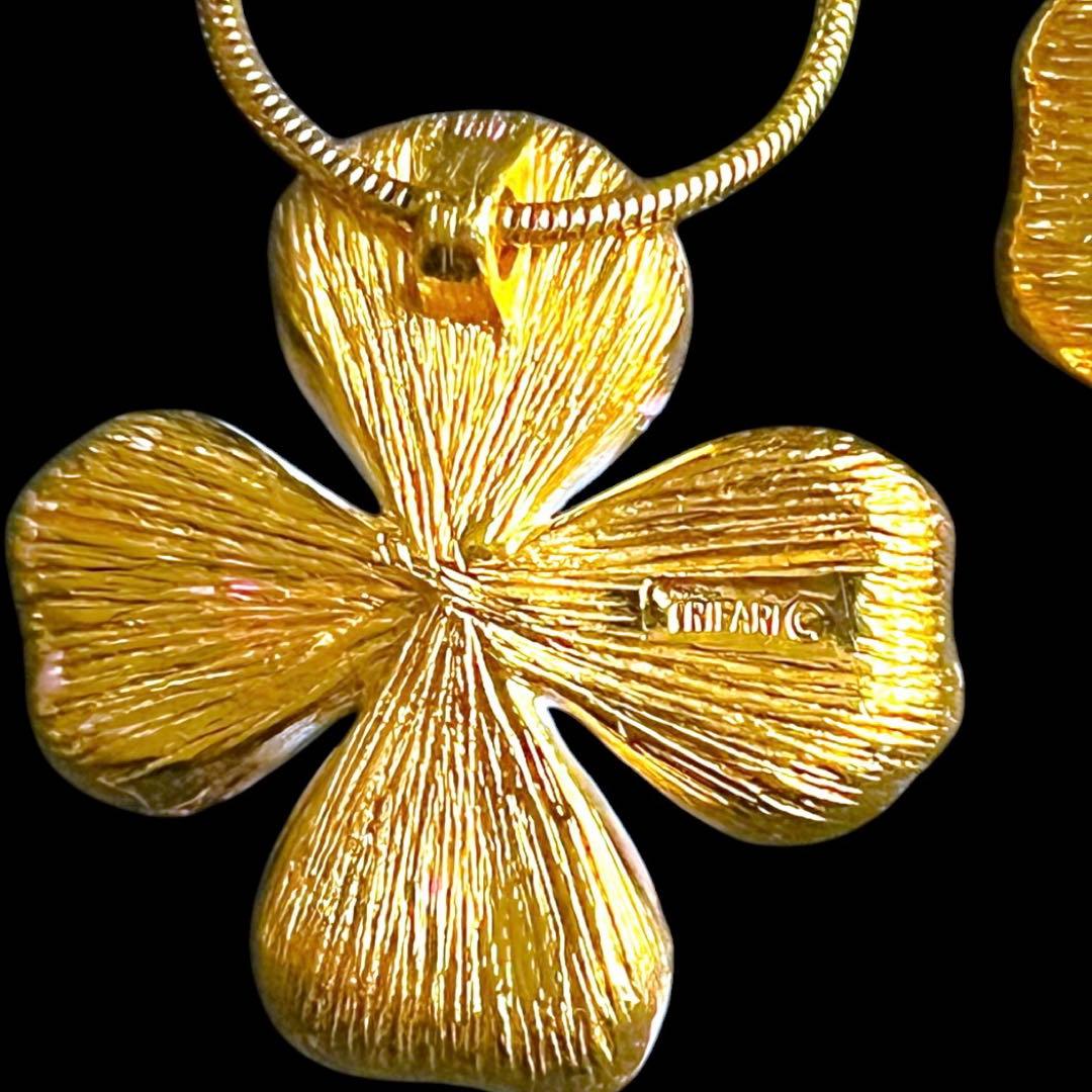 CROWN TRIFARI☆ハナミズキ☆ピンクカラーブローチ＆ネックレスセット