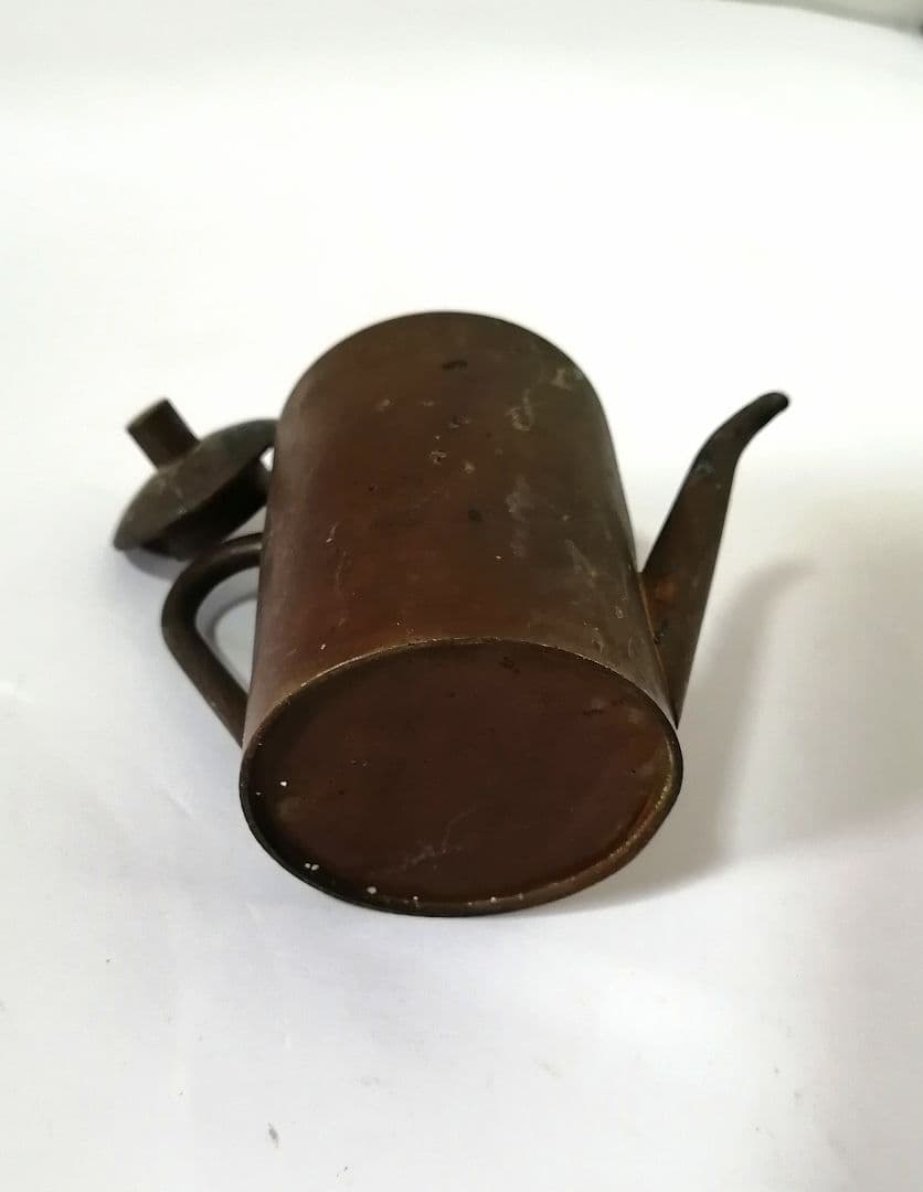 超珍品1930年代アンティーク銅製ミニ水差し　オマケにミニトルコ式コーヒーポット