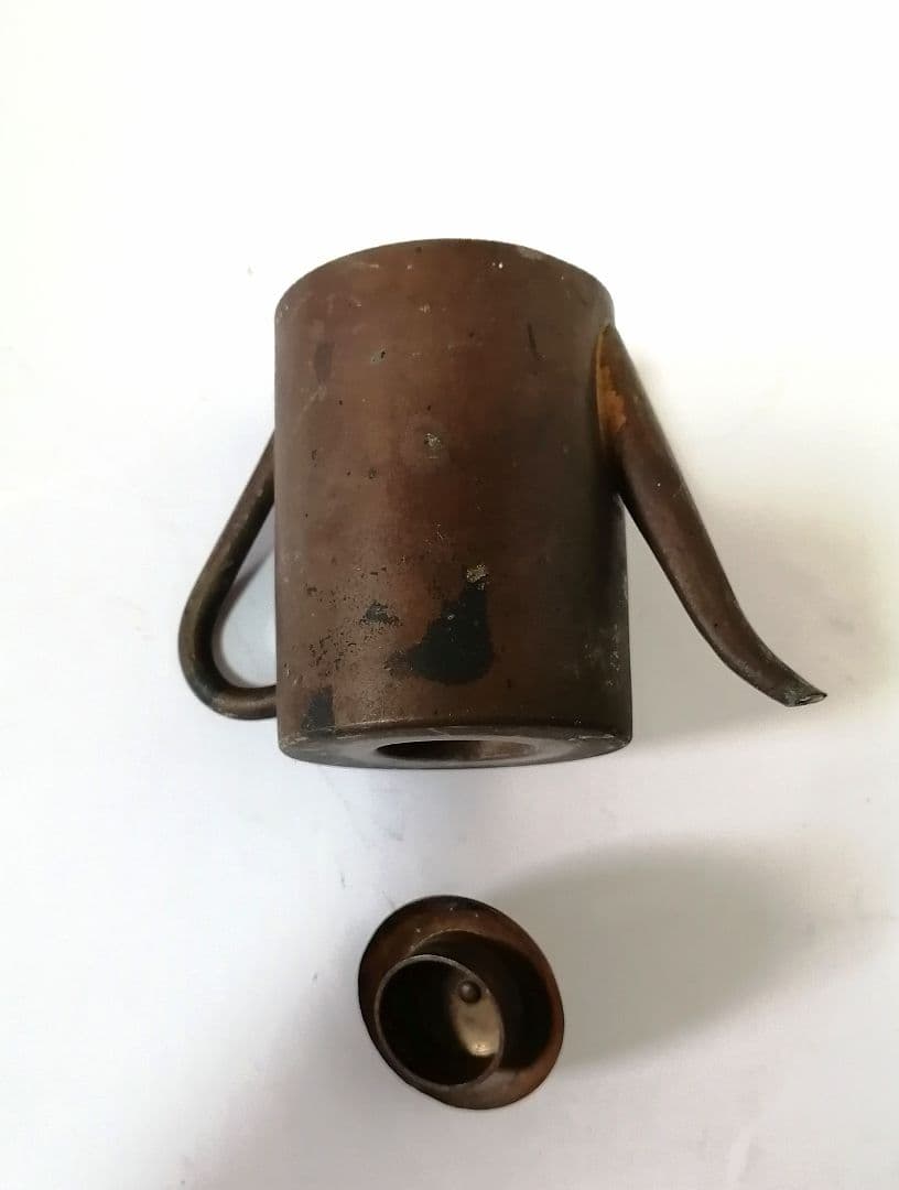 超珍品1930年代アンティーク銅製ミニ水差し　オマケにミニトルコ式コーヒーポット
