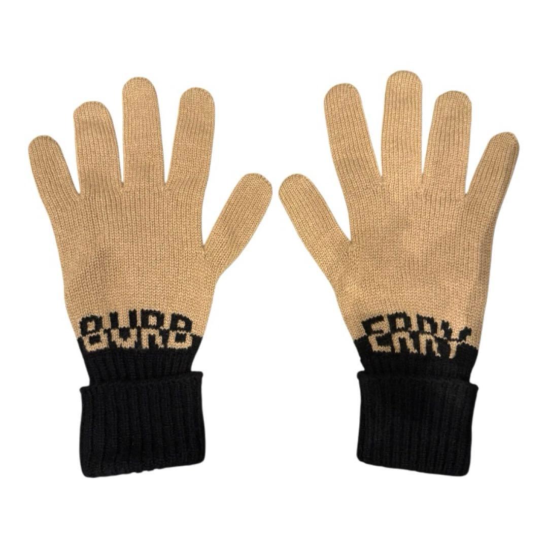 【未使用品】BURBERRY バーバリー　カシミヤグローブM/L ベージュ
