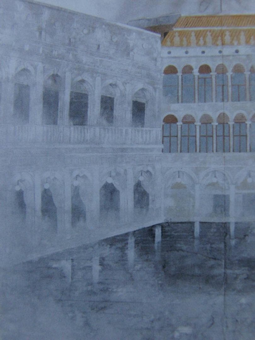 松尾敏男、【サン・マルコ驟雨】、希少な額装用画集より