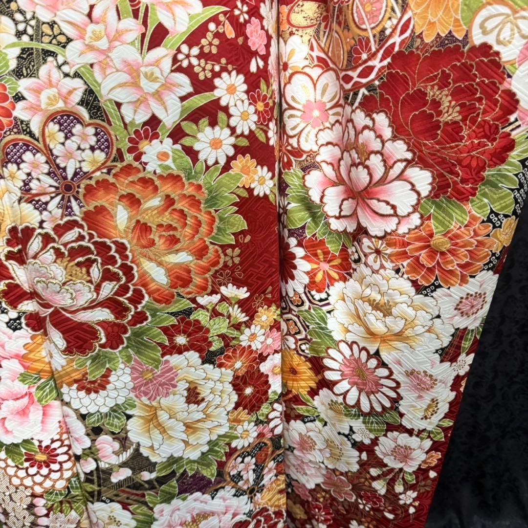 美品　古典　地紋　金彩　刺繍　逸品　フルセット　振袖　振り袖