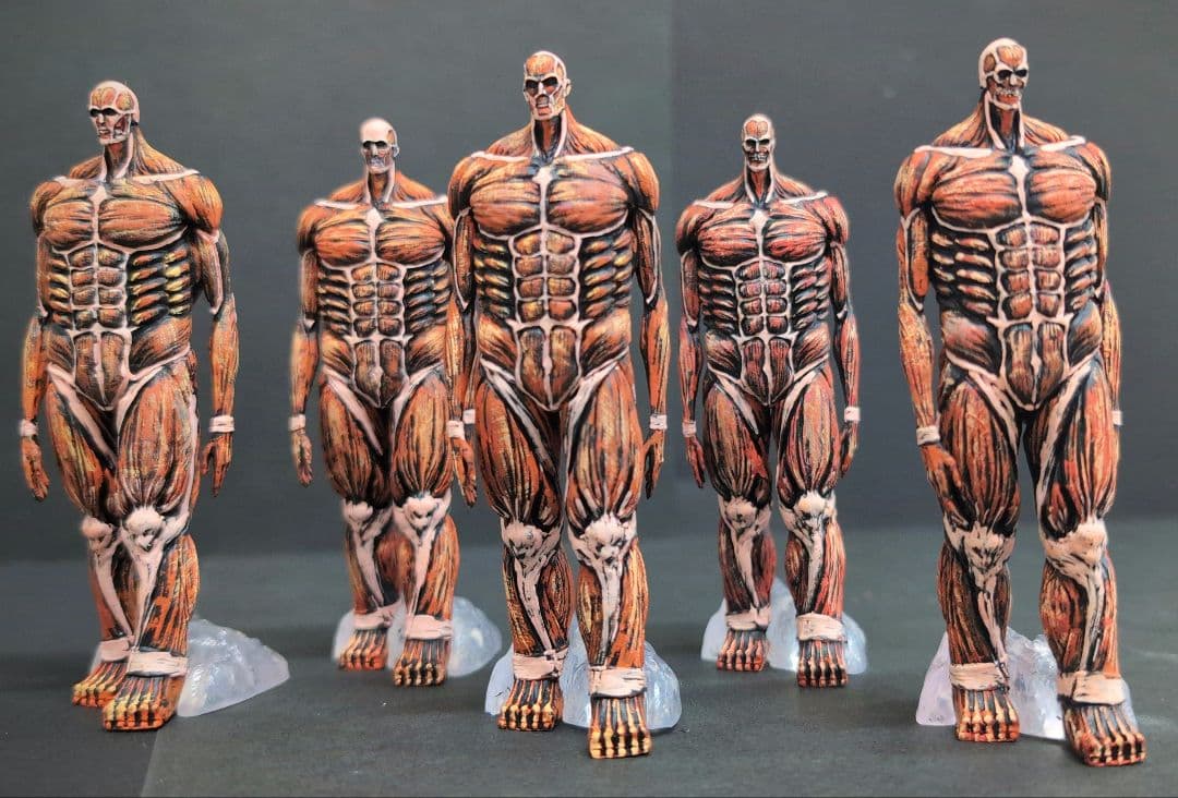 A*A様 進撃の巨人　ラストワン賞　終尾の巨人、地鳴らしフィギュアリペイント5体