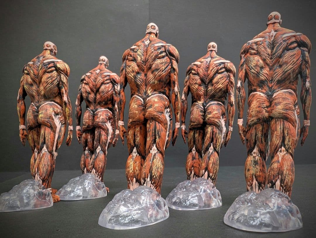 A*A様 進撃の巨人　ラストワン賞　終尾の巨人、地鳴らしフィギュアリペイント5体