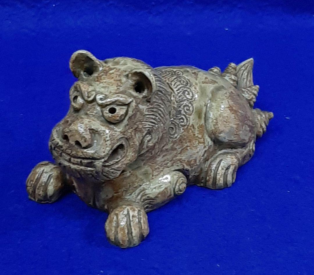 古い獅子香炉　骨董　香炉　獅子