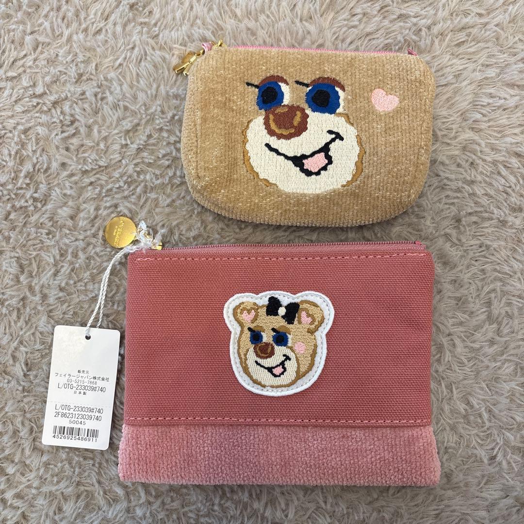 フェイラー　オールドテディガールワッペンポーチ、ドアップテディガールポーチ