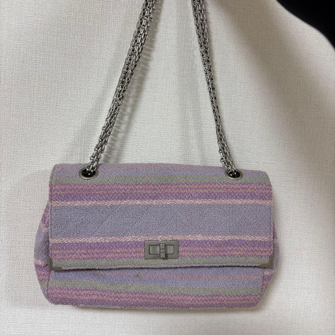 CHANEL シャネル 2.55 ツイード チェーンショルダーバッグ