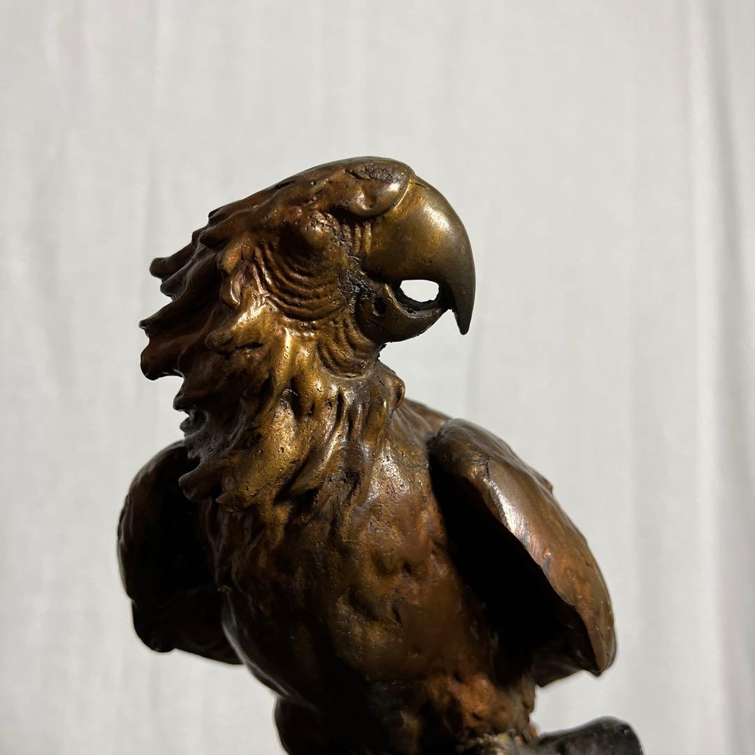 古雑貨アンティーク◾️真鍮製 オウム 鳥 置物 / オブジェ