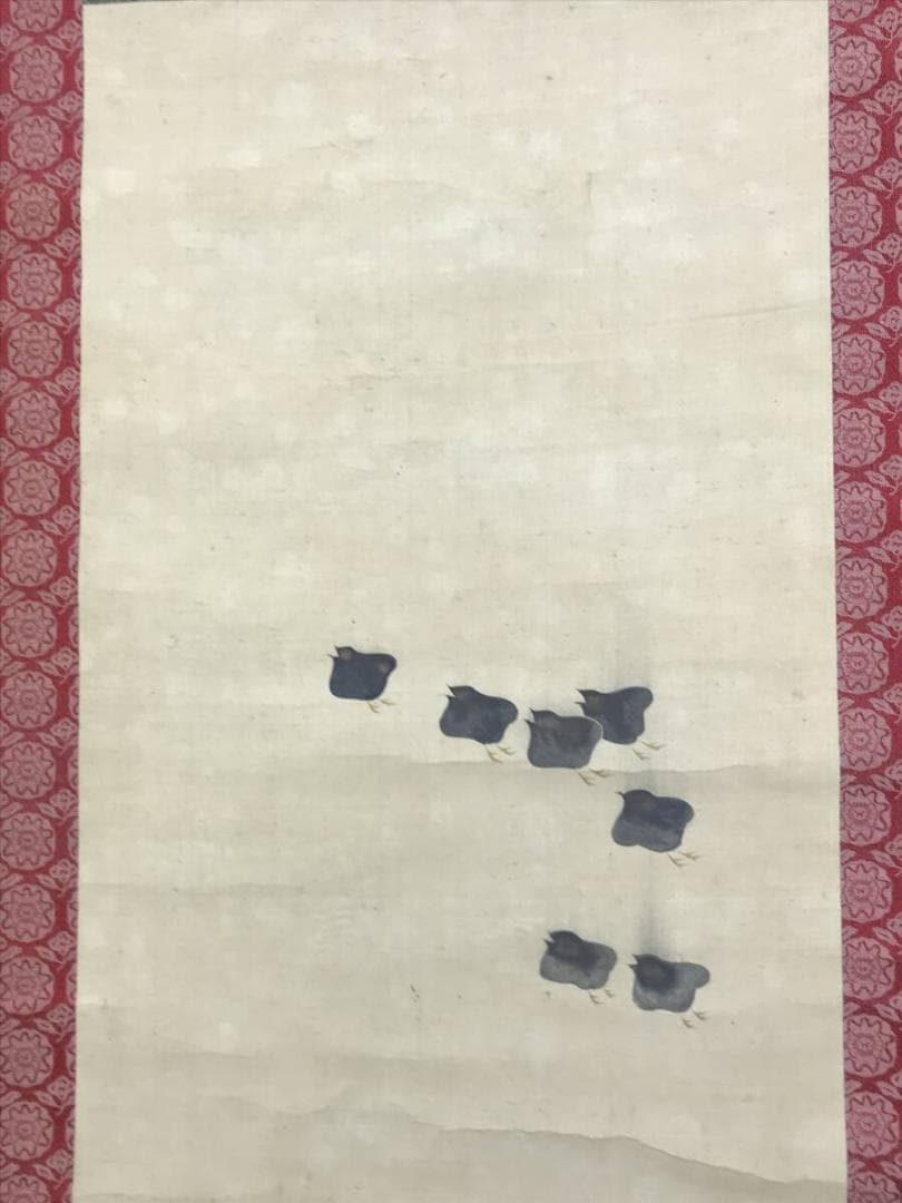 模写/尾形光琳/千波千鳥図/花鳥図/山水図/掛軸☆宝船☆AH-644