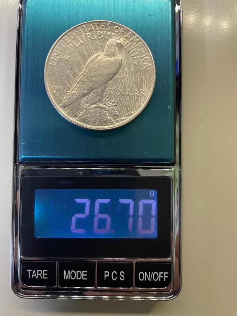 1922年　アメリカ　ピース・ダラー 銀貨