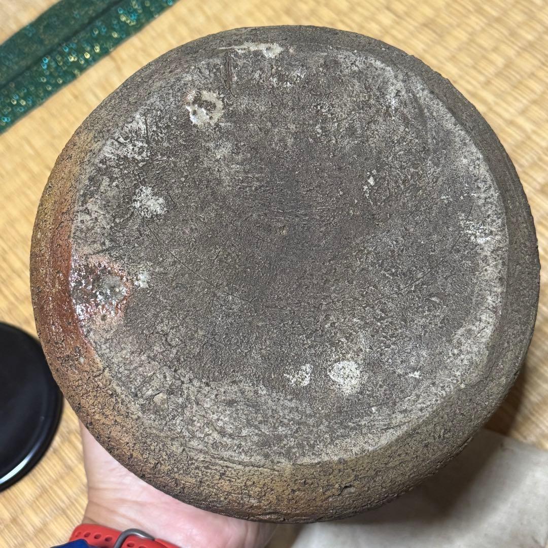 時代 古伊賀水指/日本美術 伊賀焼 茶道具 壷 骨董品 時代品 古美術品