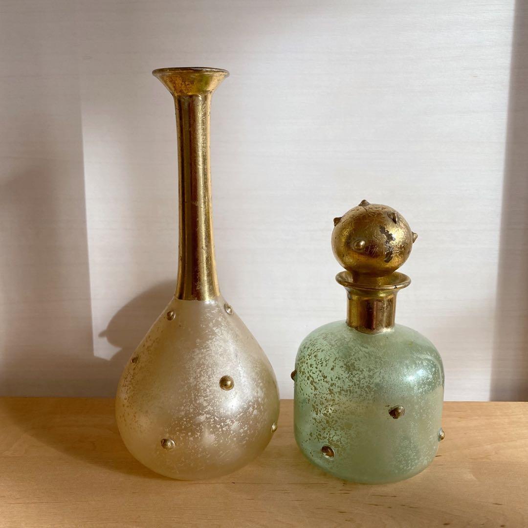 ムラーノガラス ヴェネチアングラス 花瓶とガラスの容器セット