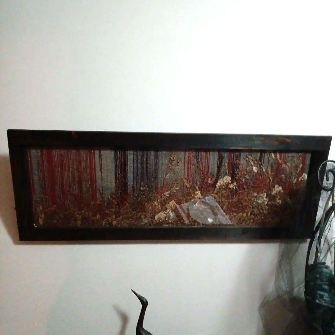 裂織 × ドライフラワー ART 額入り