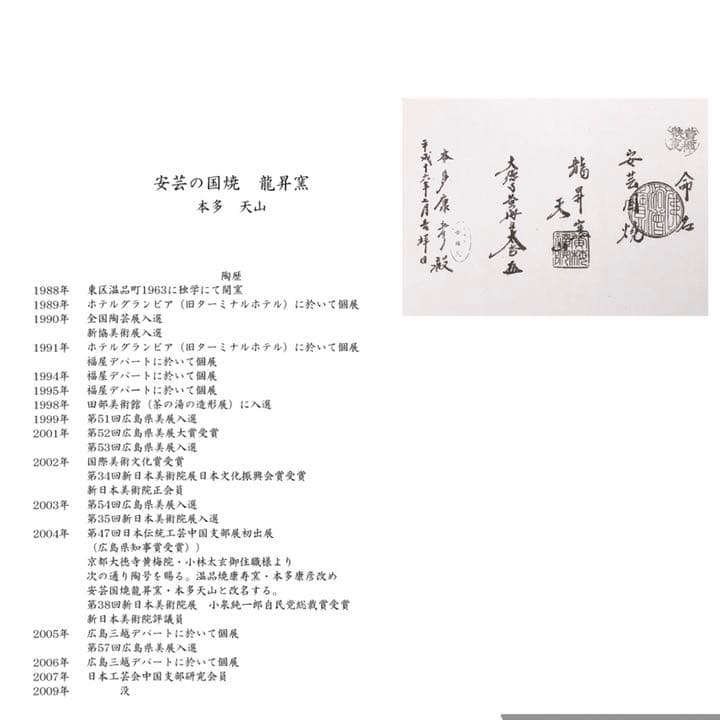 安芸国焼　龍昇窯　抹茶茶碗　井戸茶碗写　本多天山26