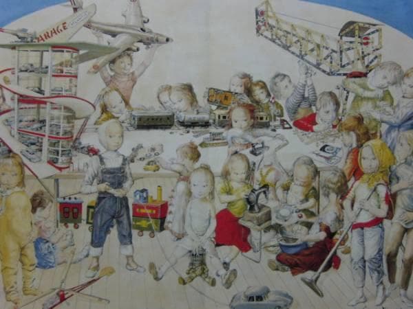 藤田嗣治、【アージュ・メカニック】、希少画集画、高級新品額・額装付