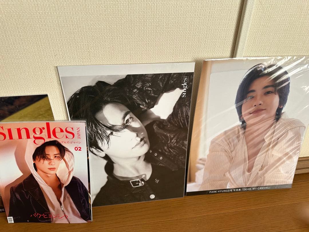パクヒョンシク　Singls雑誌とビッグプロマイド3枚