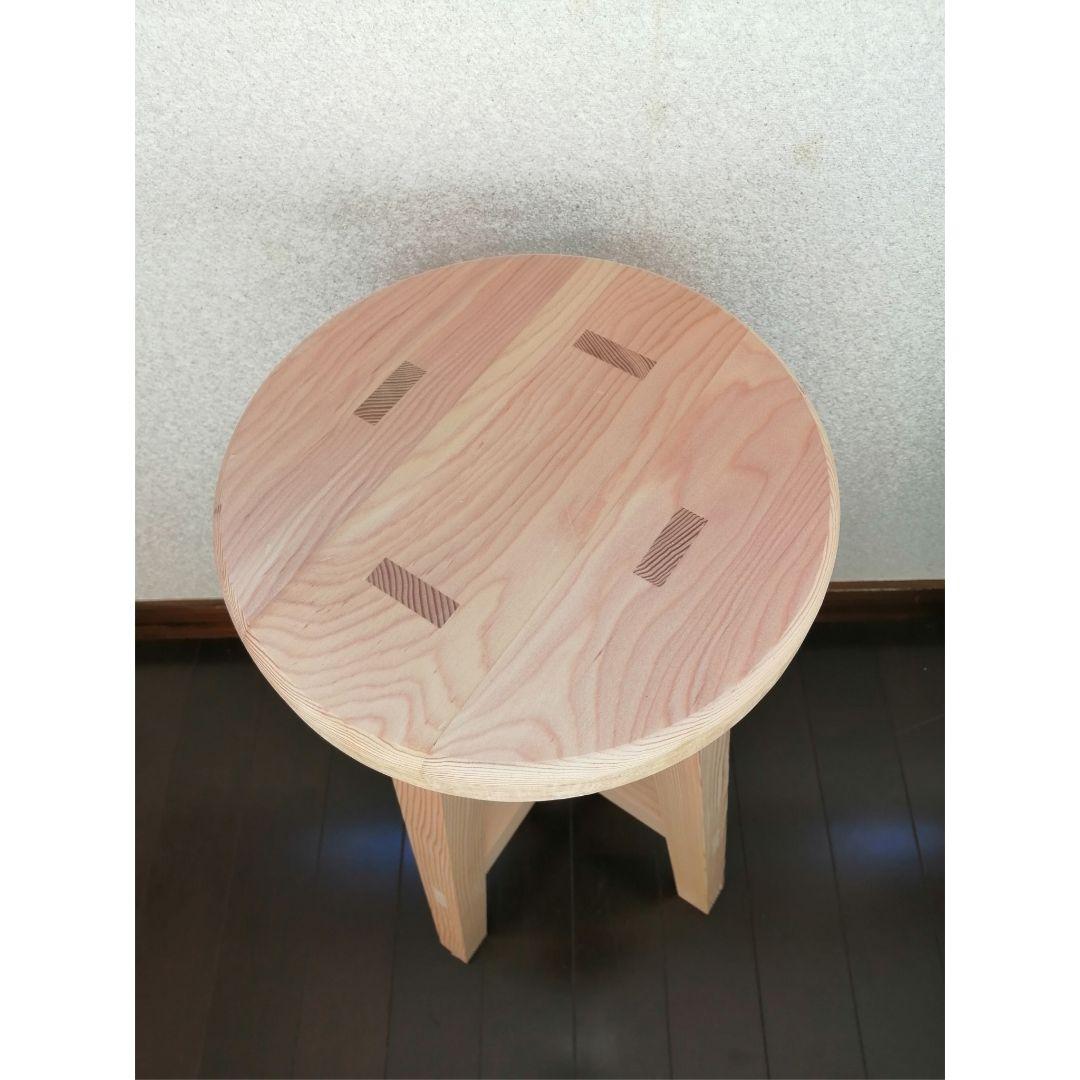 【ほぞ組】木製スツール　高さ70cm　丸椅子　stool