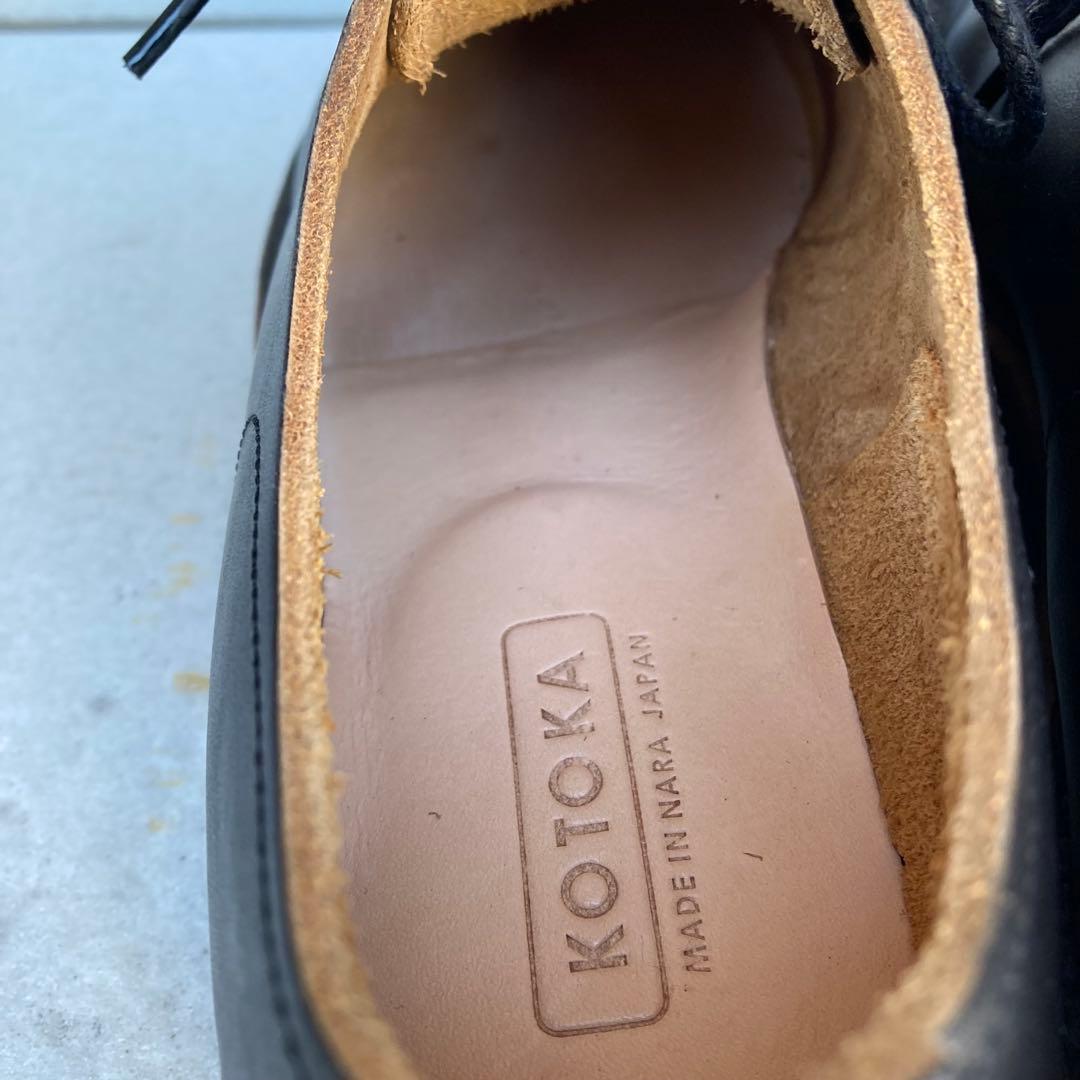 KOTOKA 一枚革ダービー ブラック 25.5