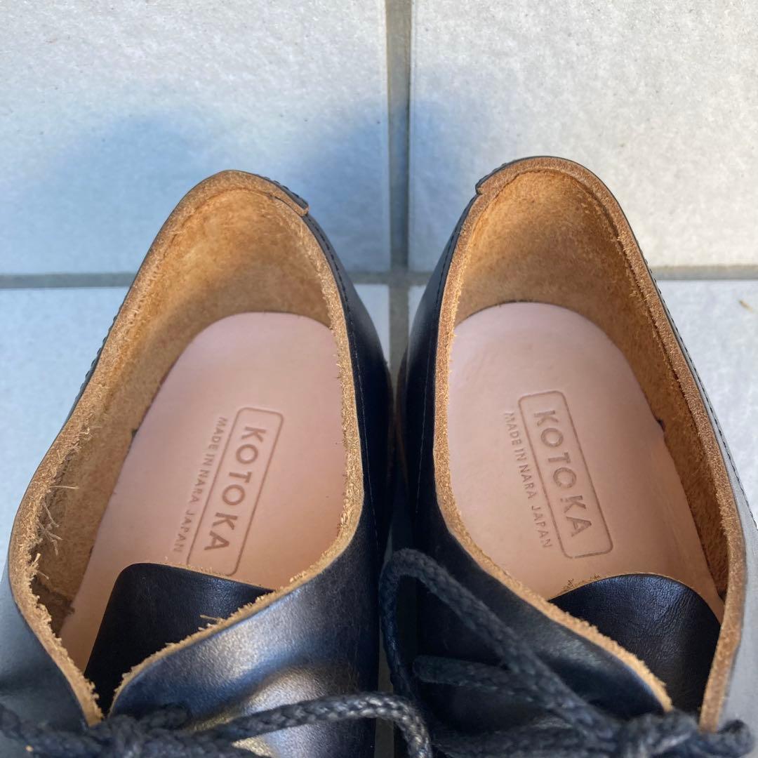 KOTOKA 一枚革ダービー ブラック 25.5