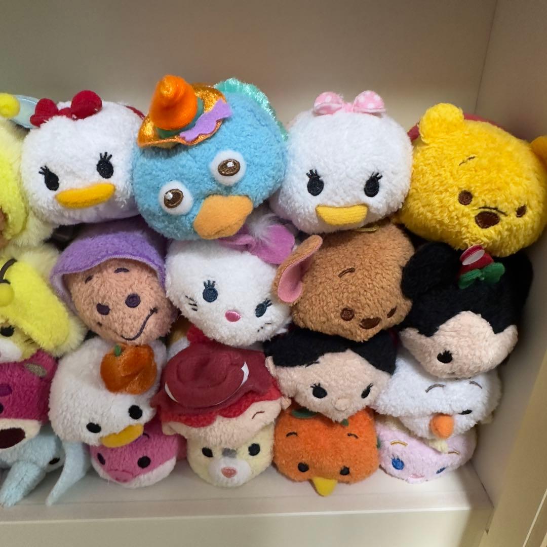 ツムツムぬいぐるみ収納ケース　黄色　ツムツム付き