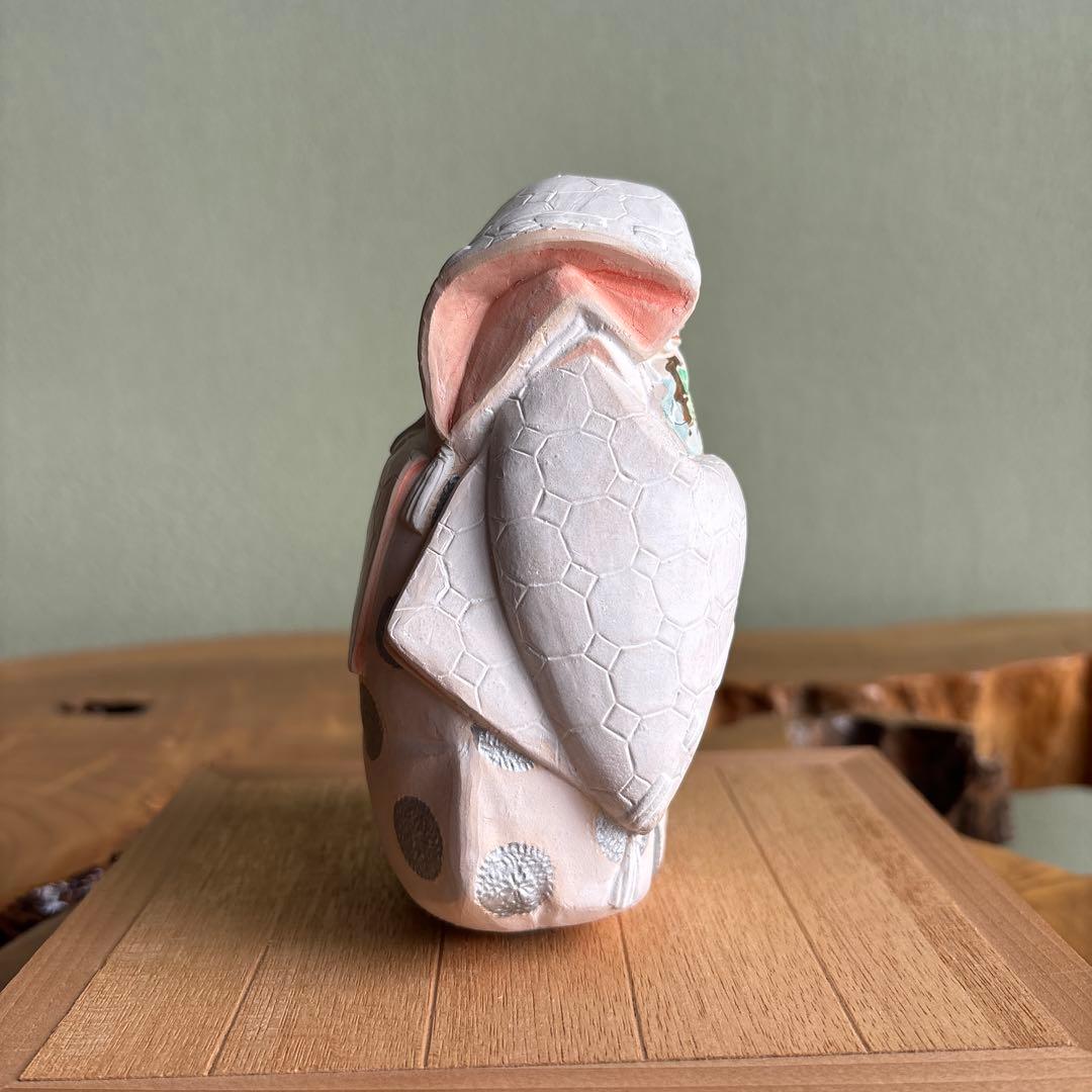 白水八郎作 「翁」博多人形 福岡県無形文化財 共箱