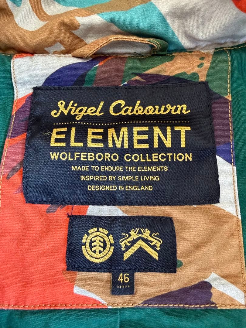 Nigel Cabourn × ELEMENT 迷彩 ハンティングジャケット
