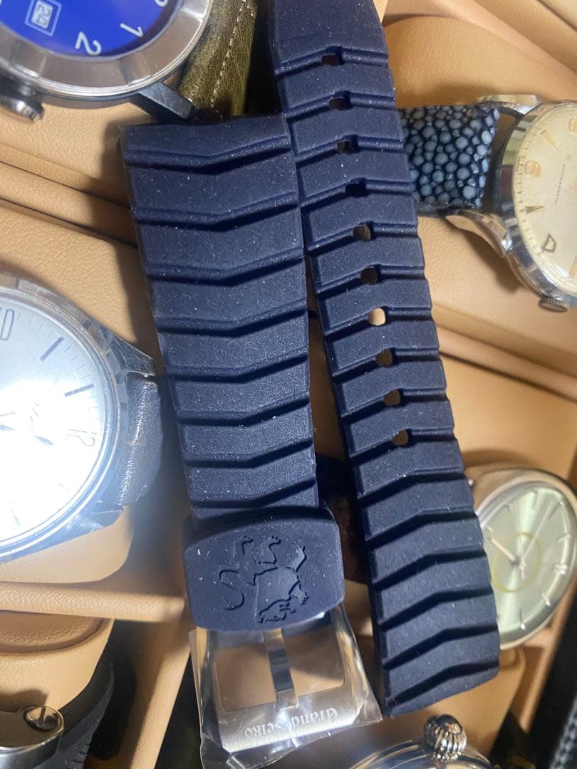 セイコー ラバーはべルト 紺色