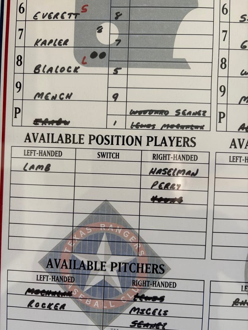 2002年 マリナーズ ラインアップ　カード　イチロー 佐々木　長谷川　Aロッド