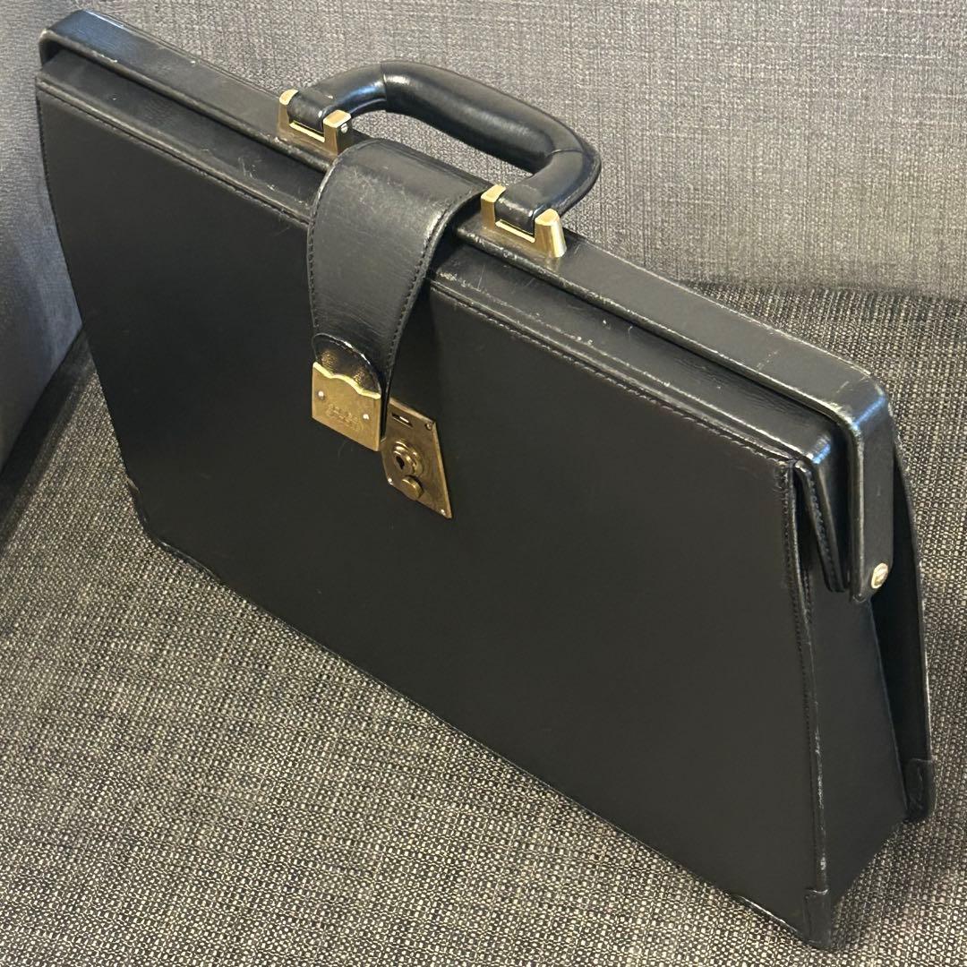 レザー ビジネスブリーフケース 黒