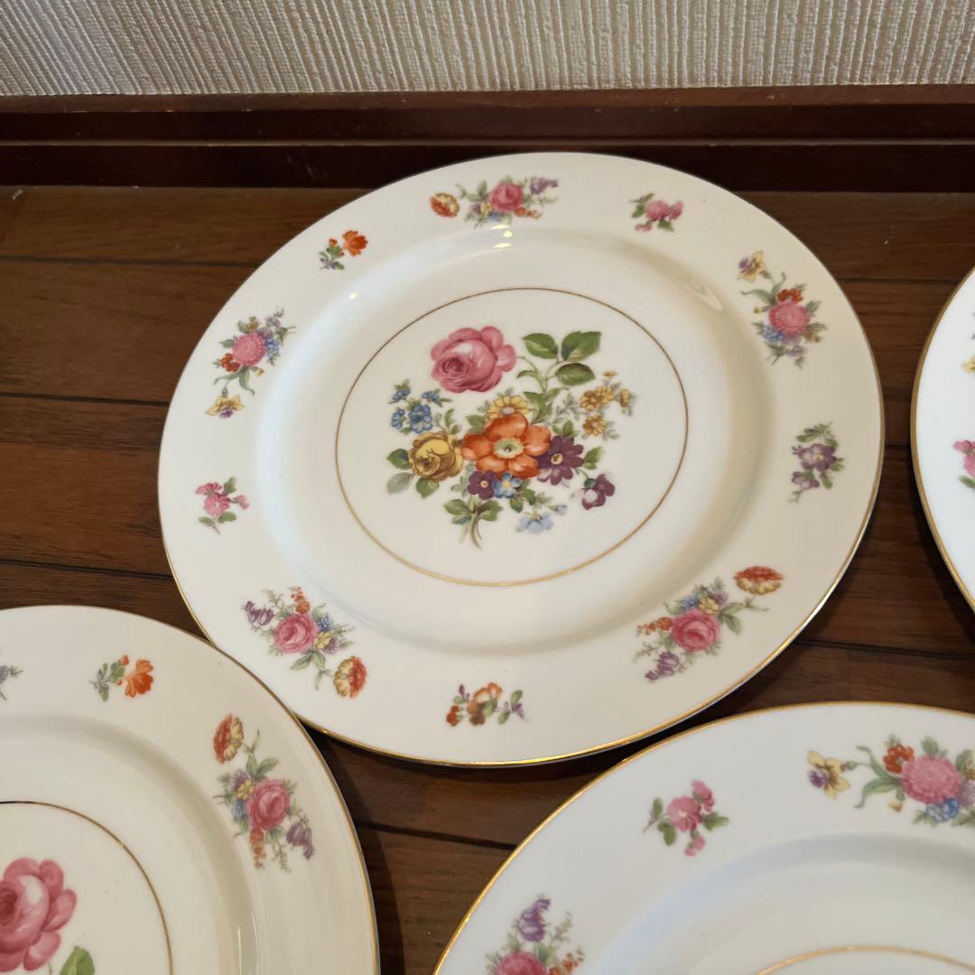 期間限最終処特価超レアオキュパイドJAPAN 薔薇絵素敵大皿六枚オールドノリタケ