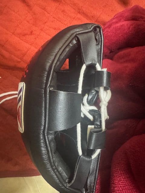 Winning ヘッドギア 黒 レースアップ式ネーム入り