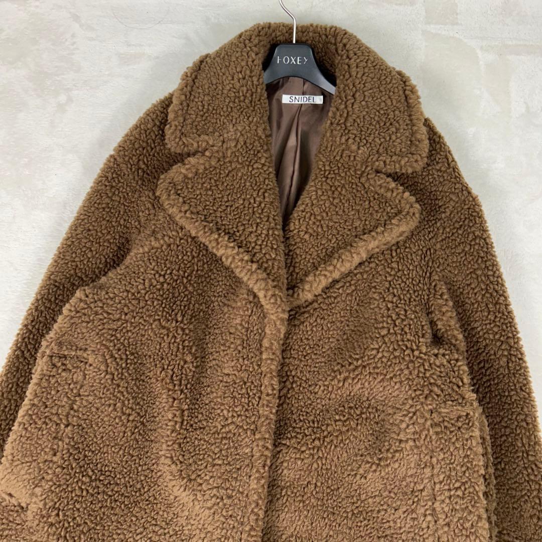 新品タグ付き♡SNIDEL ファーライクボアロングコート テディベア マキシ丈