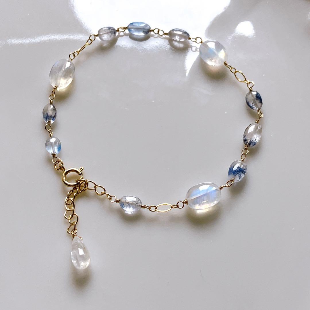 うぐいす◆デュモルチェライトインクォーツ×アンデシンラブラドライトブレス