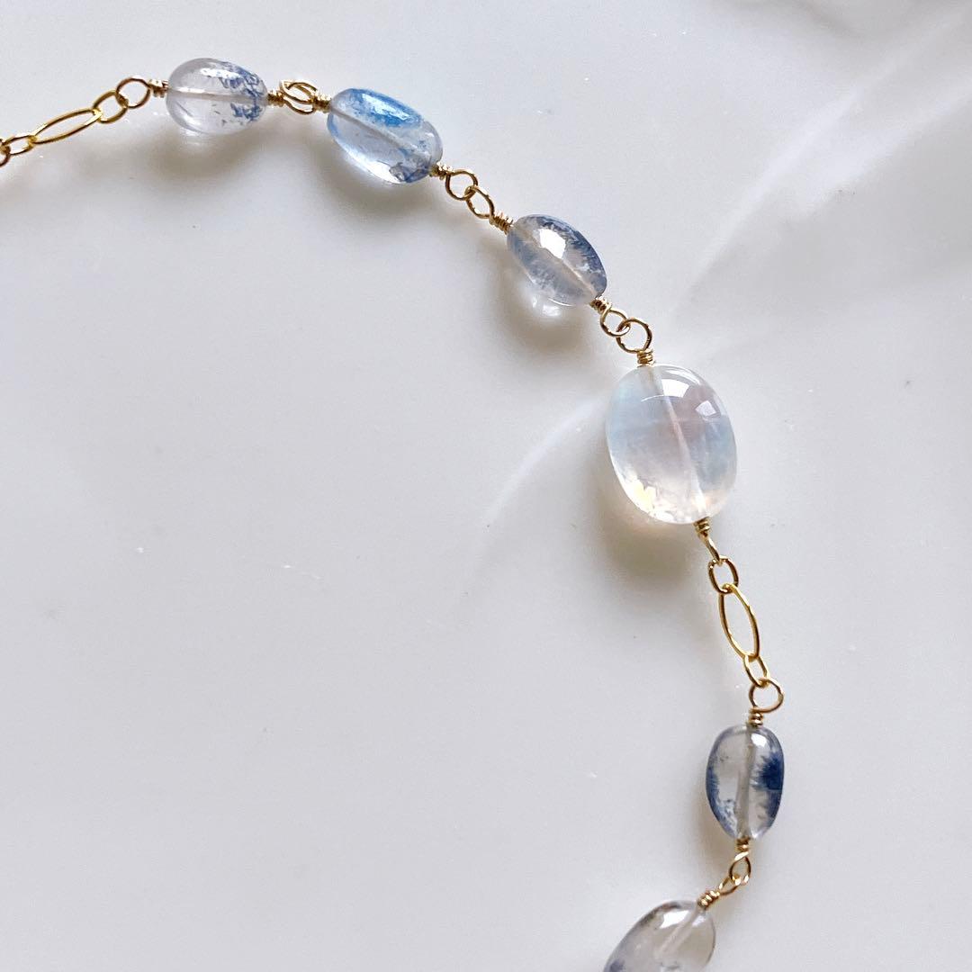 うぐいす◆デュモルチェライトインクォーツ×アンデシンラブラドライトブレス